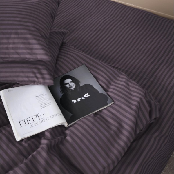 Фото - Комплект постельного белья MirSon 160 x 220 Ranforce Elite 17-0603 Stripe Violet Ранфорс (2200008051655)