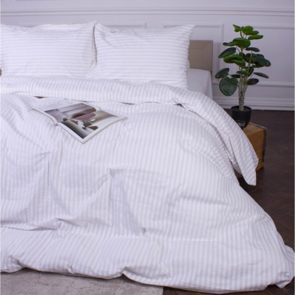 Фото - Комплект постельного белья MirSon 160 x 220 Ranforce Elite 17-0605 Stripe White Ранфорс (2200008053659)
