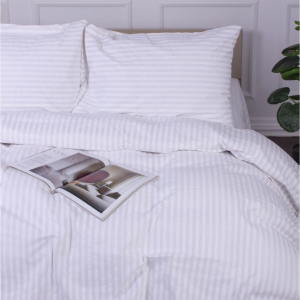Фото - Комплект постельного белья MirSon 160 x 220 Ranforce Elite 17-0605 Stripe White Ранфорс (2200008053659)
