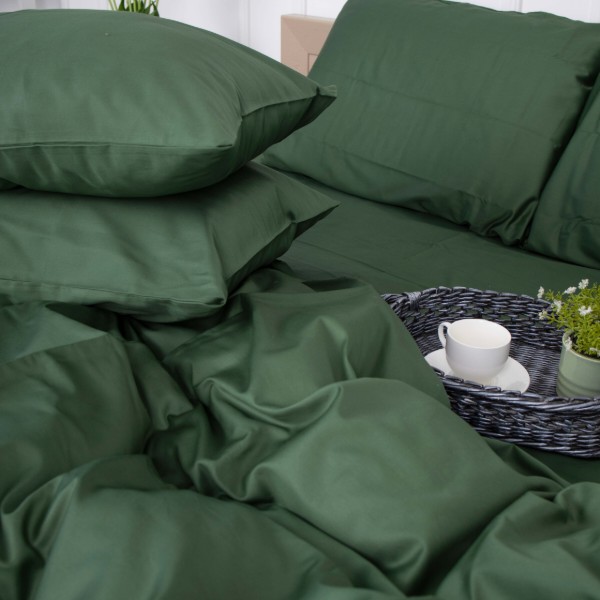 Фото - Комплект постельного белья MirSon Royal Soft 0844 Green Olive 2x143x210 (2200008069353)