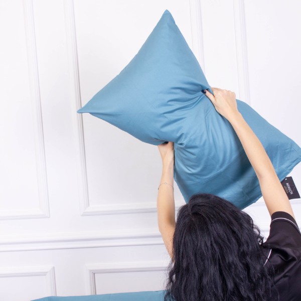 Фото - Комплект постільної білизни MirSon Royal Soft 0845 Blue Wave 175x210 (2200008069414)