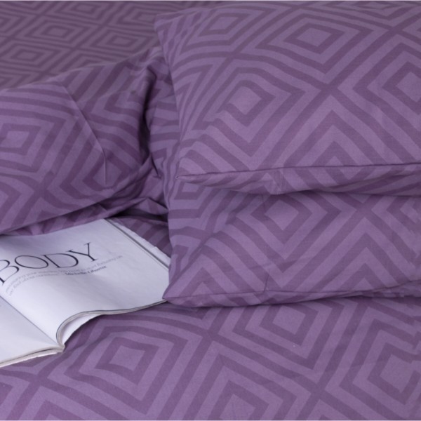 Фото - Комплект постельного белья MirSon Бязь 17-0626 Geometry Purple 2x160x220 см (2200008205584)