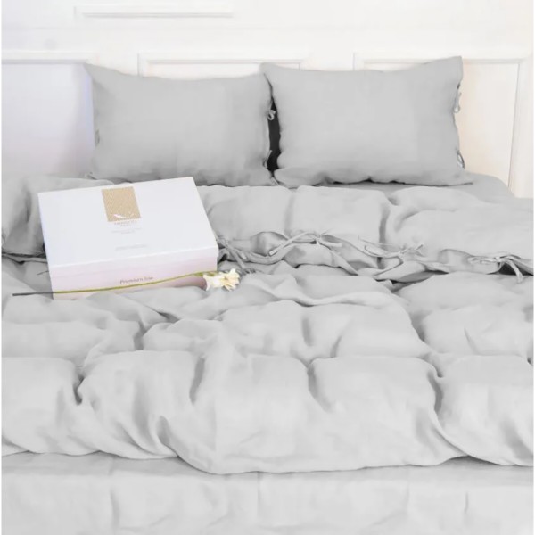 Фото - Комплект постельного белья MirSon Лен Natural Linen Caspian 2x160x220 см (2200008248284)