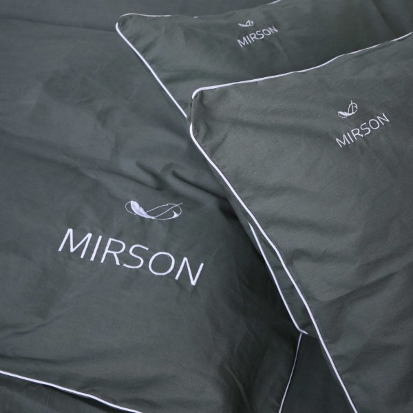 Фото - Комплект постельного белья MirSon Ranforce Elite Corner 16-7000 Green Grey 2x160x220 см (2200008401320)