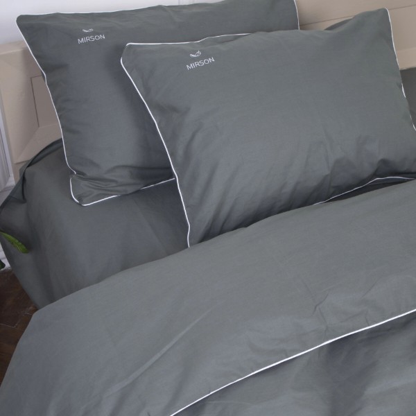 Фото - Комплект постельного белья MirSon Ranforce Elite Corner 16-7000 Green Grey 2x160x220 см (2200008401320)