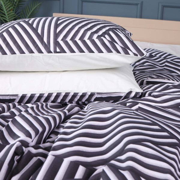 Фото - Комплект постільної білизни MirSon Ranforce Elite 17-0629 Diamond Black White 2x160x220 см (2200008464820)