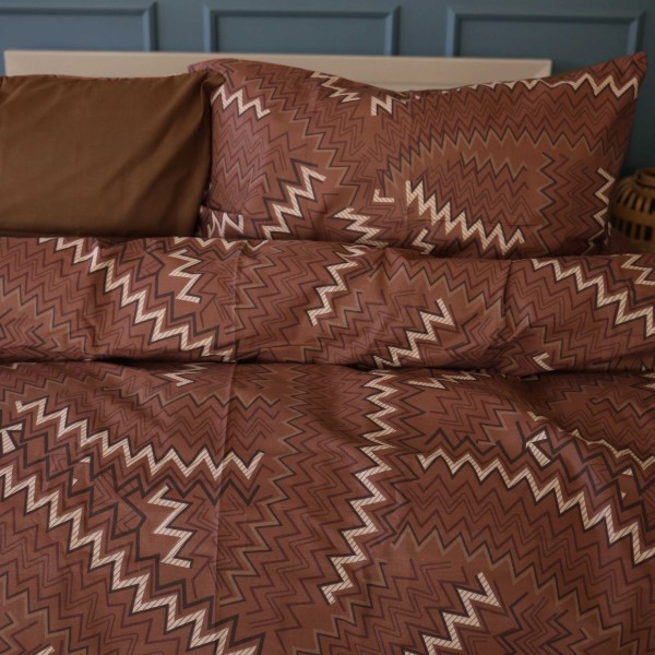 Фото - Комплект постільної білизни MirSon Бязь 17-0631 Diamond Brown 2x160x220 см (2200008465612)