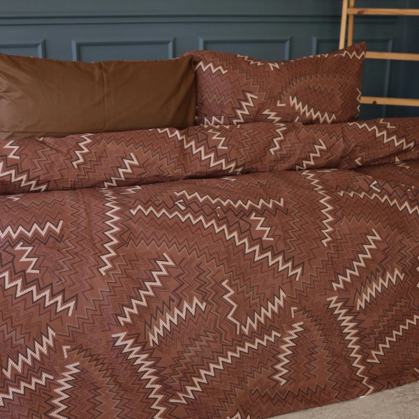 Фото - Комплект постільної білизни MirSon Бязь 17-0631 Diamond Brown 2x160x220 см (2200008465612)