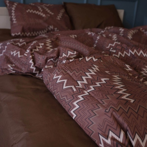 Фото - Комплект постільної білизни MirSon Бязь 17-0631 Diamond Brown 2x160x220 см (2200008465612)
