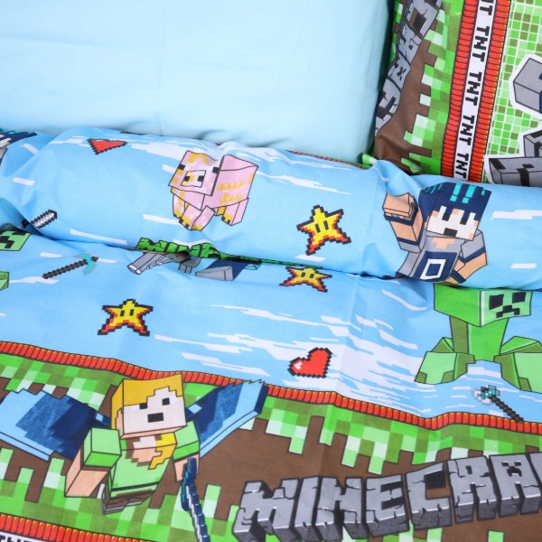 Фото - Комплект постільної білизни MirSon Бязь 17-0571 - 1 Minecraft War 143х210 см (2200008769970)