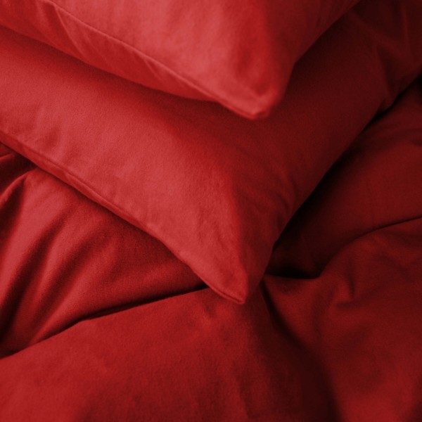 Фото - Комплект постільної білизни MirSon Фланель 009 Red 160х220 (2200009651625)