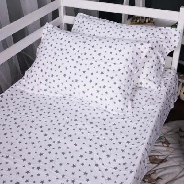 Фото - Комплект постельного белья MirSon 016 White Stars 2 x 160 x 220 см (2200009652165)