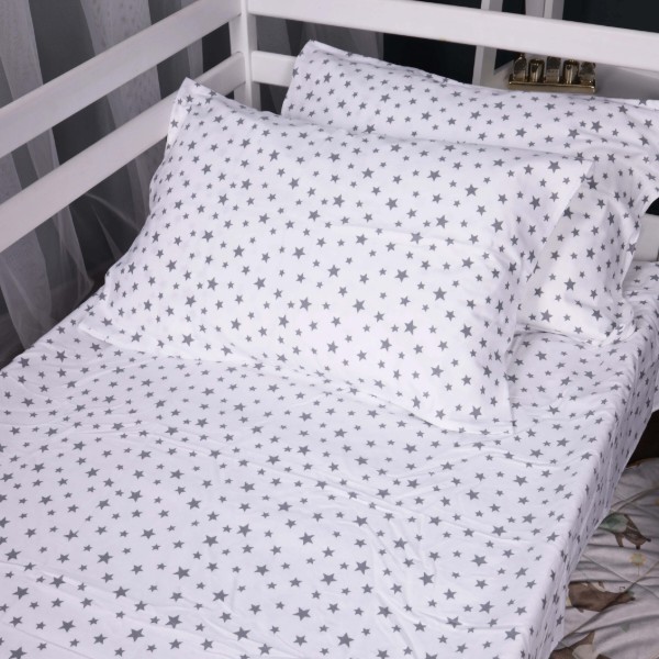 Фото - Комплект постельного белья MirSon 016 White Stars 2 x 160 x 220 см (2200009652165)