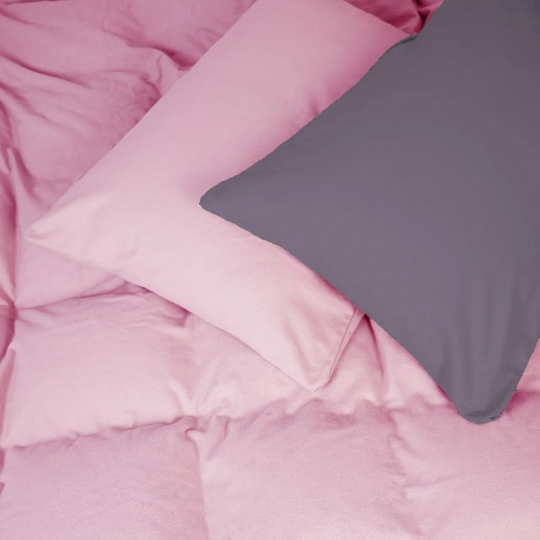Фото - Комплект постільної білизни MirSon 001-008 Ash grey/Pink 2x160x220 см (2200009660924)