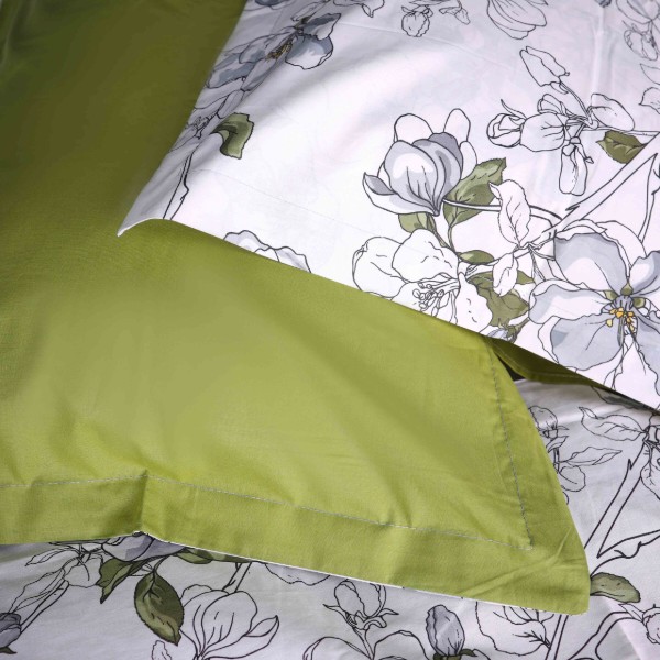 Фото - Комплект постельного белья MirSon 160х220 см 00-1 Olive Flowers Поплин (2200009698996)