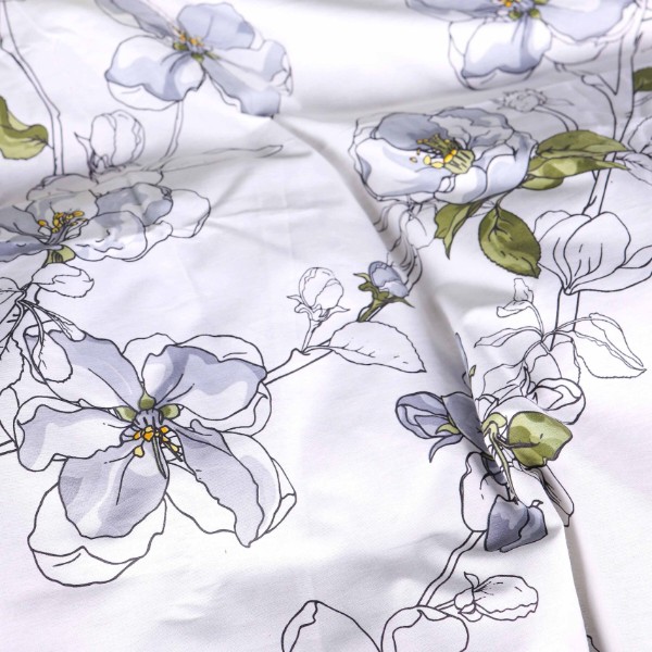 Фото - Комплект постельного белья MirSon 160х220 см 00-1 Olive Flowers Поплин (2200009698996)