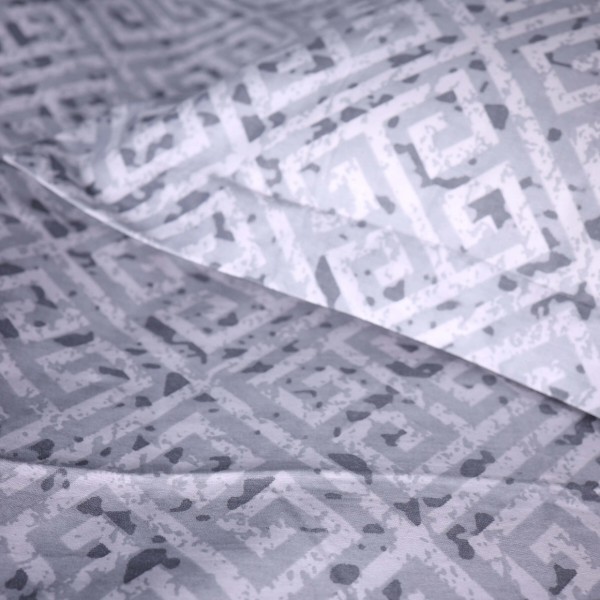 Фото - Комплект постельного белья MirSon 160х220 см 00-6 Geometry Grey Поплин (2200009705311)