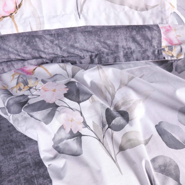 Фото - Комплект постельного белья MirSon Poplin 00-7 "Pink Flowers" 160х220 (2200009706585)