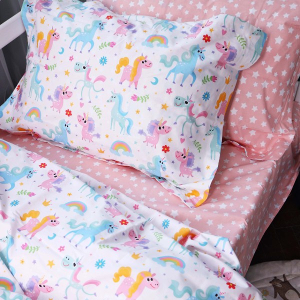Фото - Комплект постельного белья MirSon Poplin Line Kids 05 "Pony" 160х220 (2200009715402)