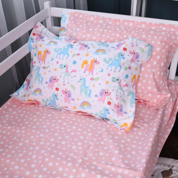 Фото - Комплект постельного белья MirSon Poplin Line Kids 05 "Pony" 160х220 (2200009715402)