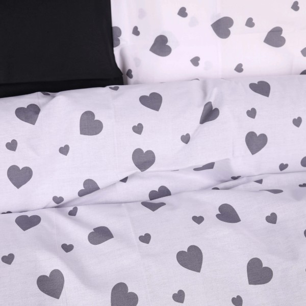 Фото - Комплект постельного белья MirSon Ranforce Elite 17-0669 Black and White Love 220х240 (2200010180312)