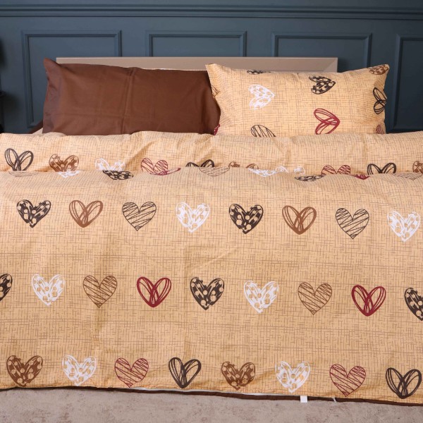 Фото - Комплект постільної білизни MirSon Ranforce Elite 17-0705 Toffee Hearts 160х220 (2200010620009)