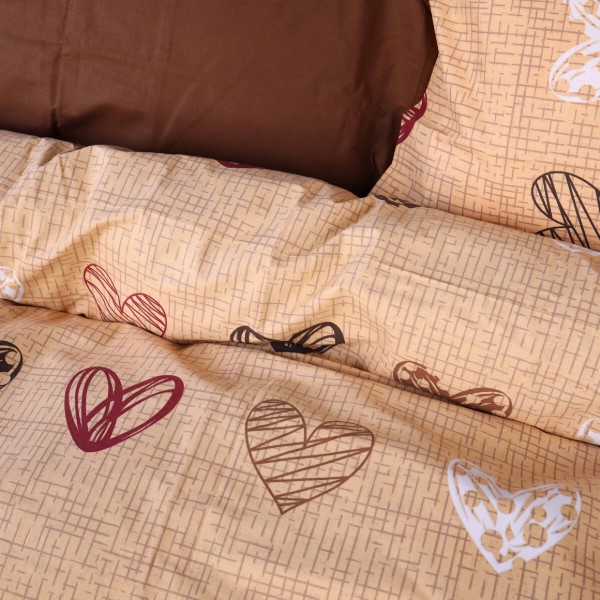 Фото - Комплект постільної білизни MirSon Ranforce Elite 17-0705 Toffee Hearts 160х220 (2200010620009)