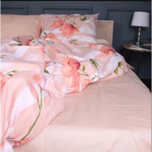 Фото - Комплект постільної білизни MirSon 143х210 см 17-0728 Peach Mist Бязь (2200010772623)