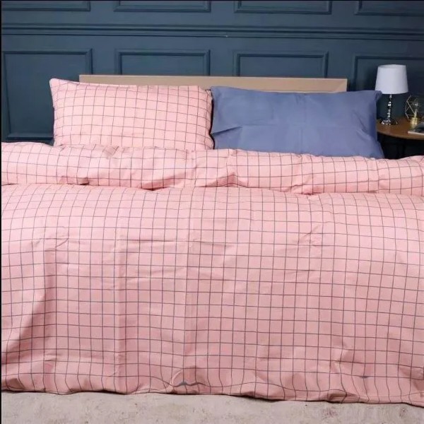 Фото - Комплект постельного белья MirSon Бязь 17-0731 Pink and Gray Plaid 160х220 (2200010823752)