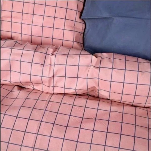Фото - Комплект постельного белья MirSon Бязь 17-0731 Pink and Gray Plaid 160х220 (2200010823752)