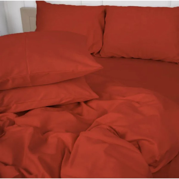 Фото - Комплект постільної білизни MirSon Satin Premium 0081 Terracotta 160х220 (2200010929317)
