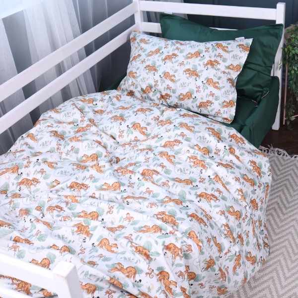 Фото - Комплект постільної білизни MirSon Kids Time 22-1420 Little Jungle Friends 160х220 (2200011186641)