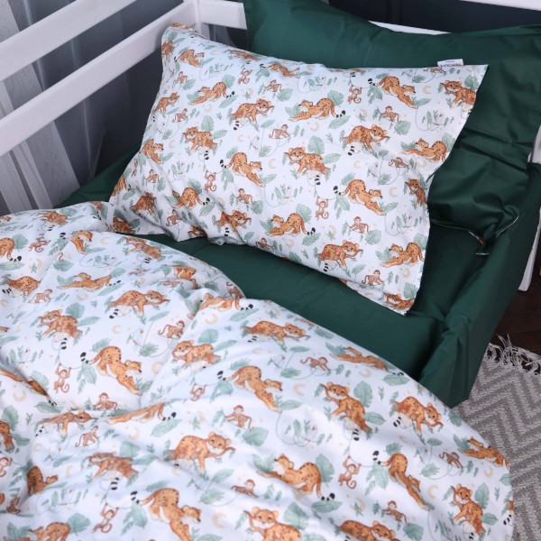 Фото - Комплект постільної білизни MirSon Kids Time 22-1420 Little Jungle Friends 160х220 (2200011186641)