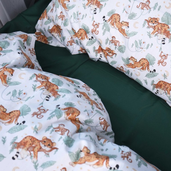 Фото - Комплект постільної білизни MirSon Kids Time 22-1420 Little Jungle Friends 160х220 (2200011186641)