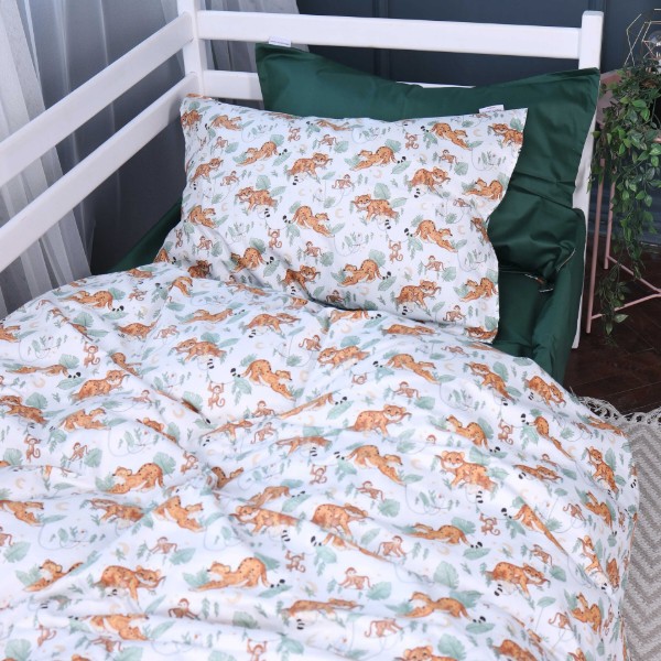 Фото - Комплект постільної білизни MirSon Kids Time 22-1420 Little Jungle Friends 160х220 (2200011186641)