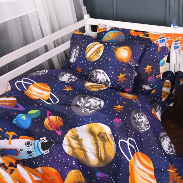 Фото - Комплект постельного белья MirSon Ranforce Elite 17-0884 Astro World 160х220 см (2200012200124)