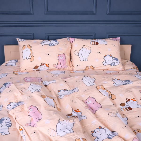 Фото - Комплект постільної білизни MirSon Бязь 17-0665 Cream Kittens 220х240 (2200010064735)