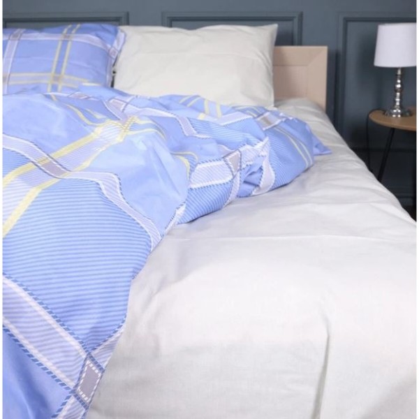 Фото - Наволочка MirSon Бязь 17-0766 Checkered blue 60х60 см (2200010939347)