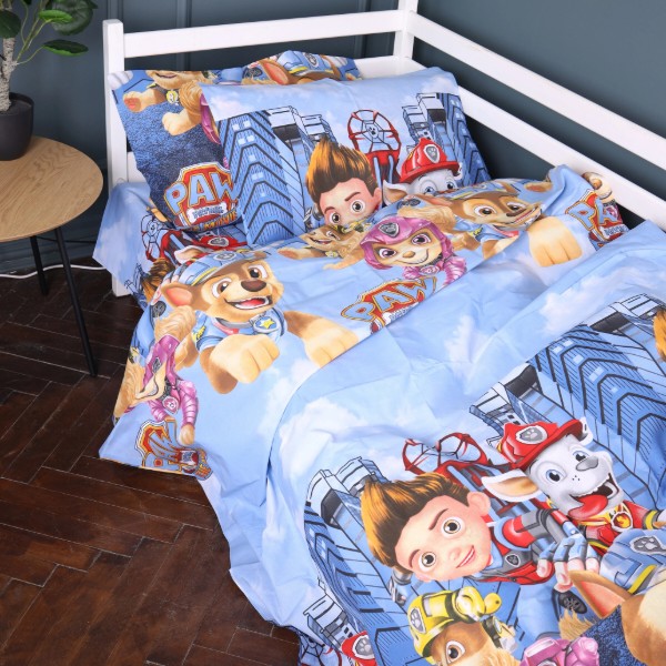 Фото - Простынь детская MirSon Бязь 17-0803 Paw Patrol Team 180x220 см (2200011446646)