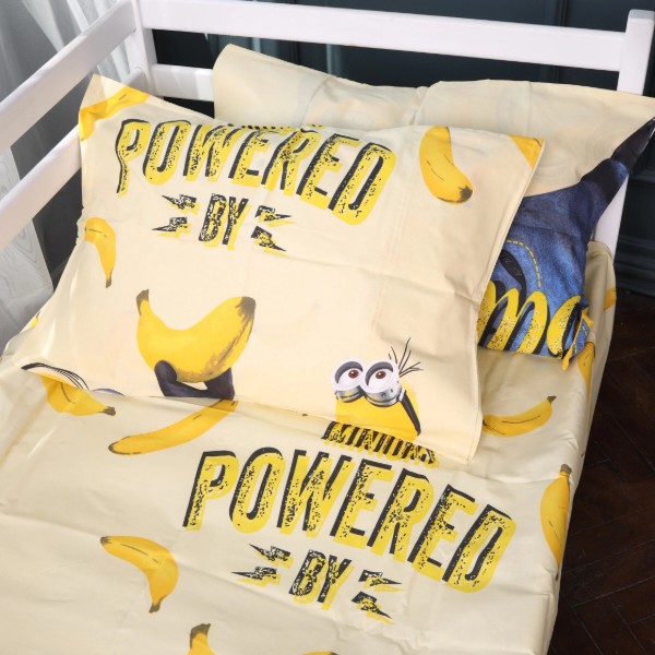 Фото - Простирадло дитяче MirSon Бязь Kids Time 17-0808 Minions and bananas 180x220 см (2200011493299)