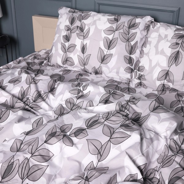 Фото - Комплект постельного белья MirSon Бязь 17-0695 Silver Foliage 160х220 (2200010452693)