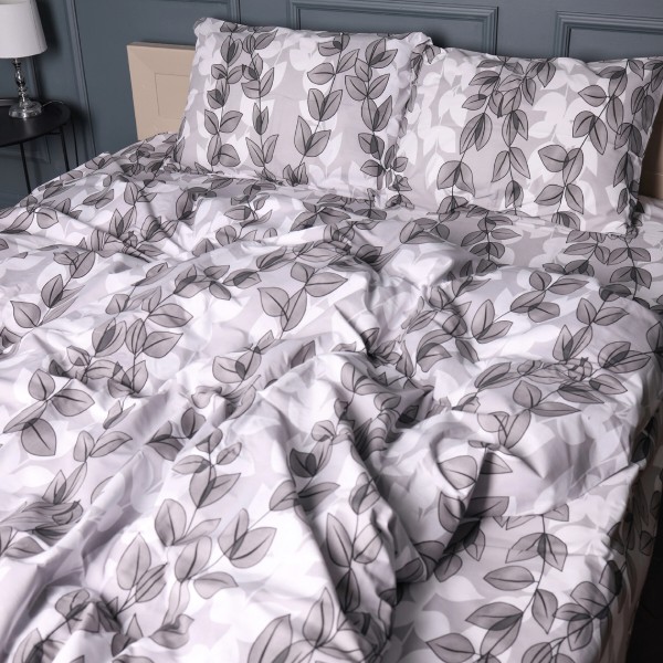 Фото - Комплект постельного белья MirSon Бязь 17-0695 Silver Foliage 160х220 (2200010452693)