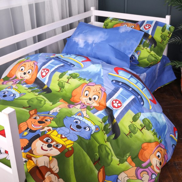 Фото - Комплект постельного белья MirSon King Size 220х240 см 17-0885 Paw Patrol Friends Бязь (2200012385401)