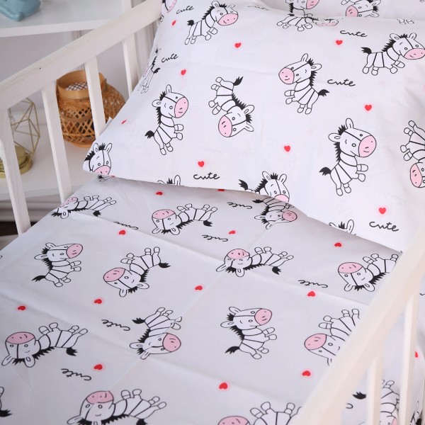 Фото - Комплект постільної білизни MirSon Бязь 20-0040 Cute white zebra 160х220 (2200010271928)