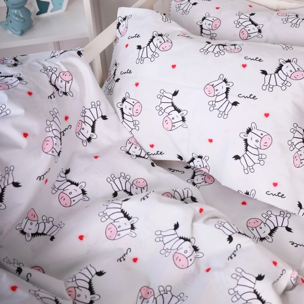 Фото - Комплект постільної білизни MirSon Бязь 20-0040 Cute white zebra 160х220 (2200010271928)