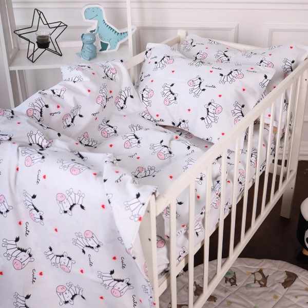Фото - Комплект постільної білизни MirSon Бязь 20-0040 Cute white zebra 160х220 (2200010271928)
