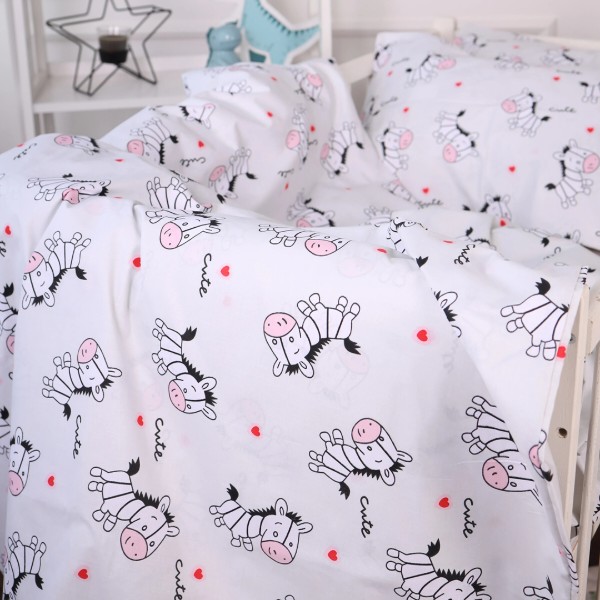 Фото - Комплект постільної білизни MirSon Бязь 20-0040 Cute white zebra 160х220 (2200010271928)