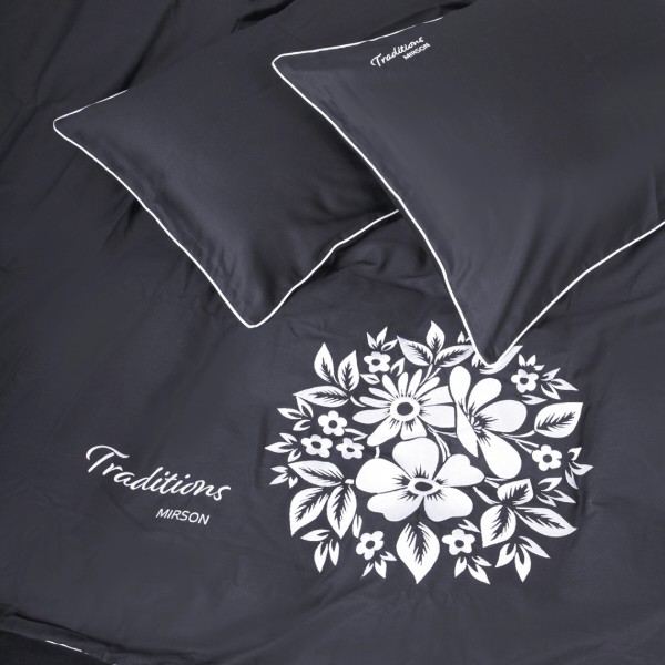 Фото - Комплект постельного белья MirSon ELIT 0240 Iron grey "Traditions" 160х220 (2200010537871)