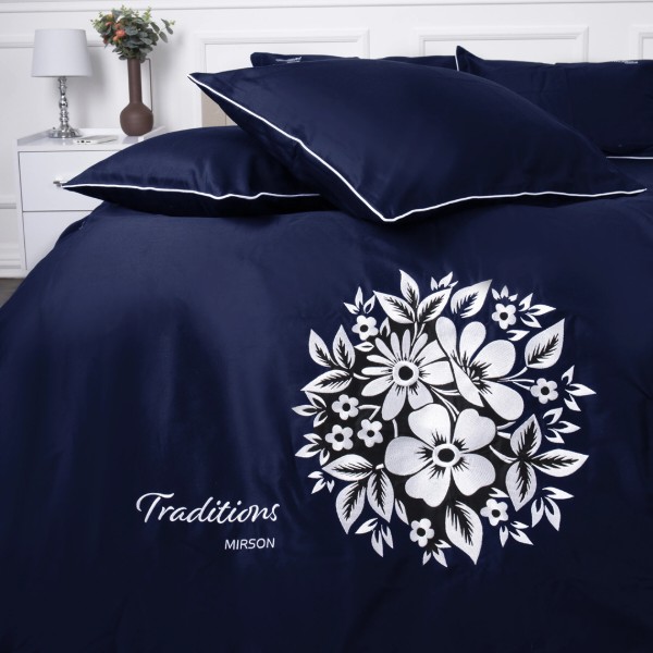 Фото - Комплект постельного белья MirSon ELIT 4052 Ocean "Traditions" 160х220 (2200010538090)