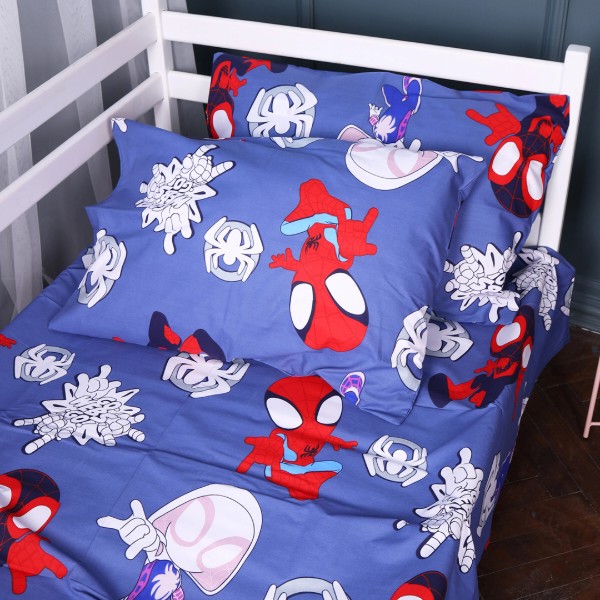 Фото - Простынь детская MirSon Бязь Kids Time 17-0789 Spider-Man 2 180x220 см (2200011397177)